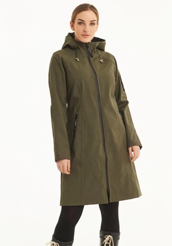 Stock Clearance Ilse Jacobsen Rain 37 Long Raincoat, Army Green