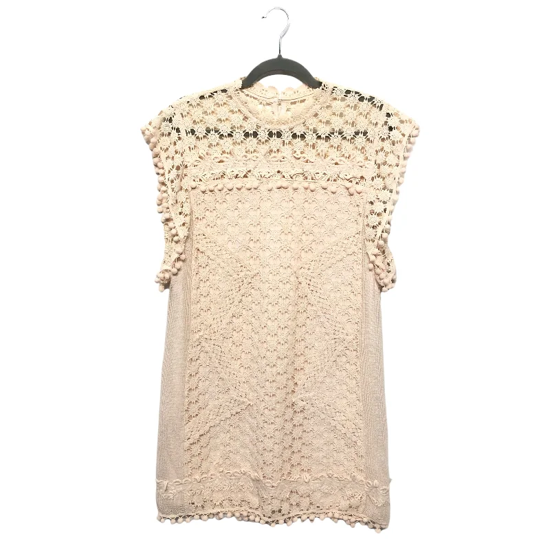 Midnight Sale Cream Dress Casual Short Tularosa, Size M
