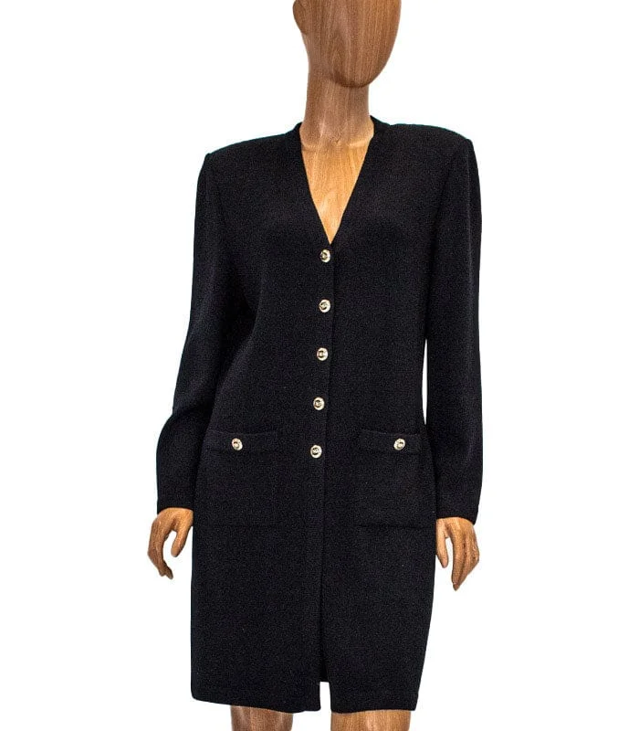 Bargain Prices Black Knit Peacoat
