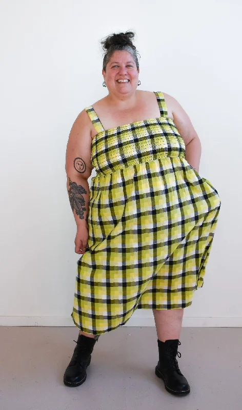 Price Drop Leah in Bumblebee Checker