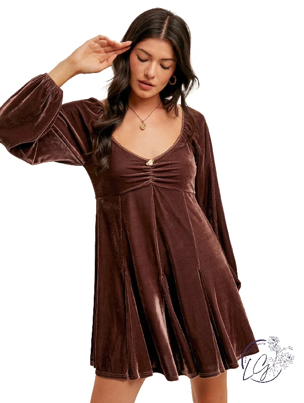 Online Specials Smooth As Velvet Mini Dress