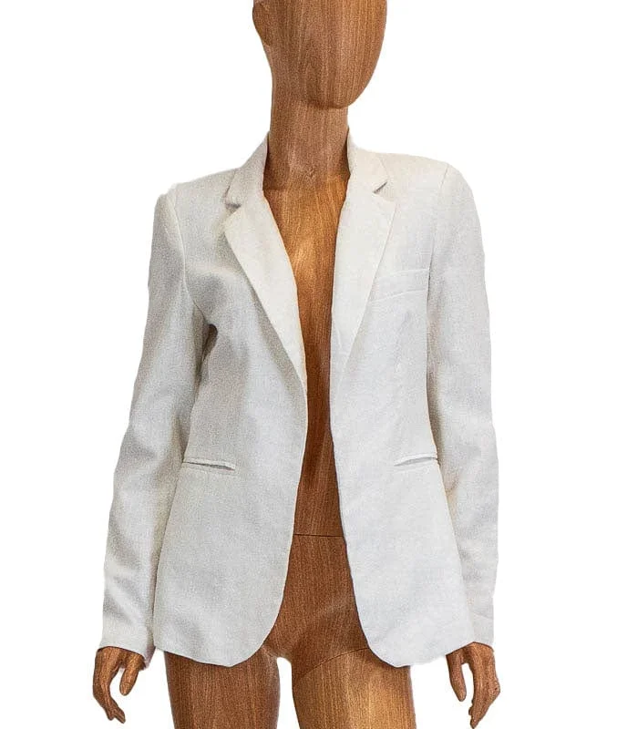 Great Deals Faux Pocket Linen Blazer