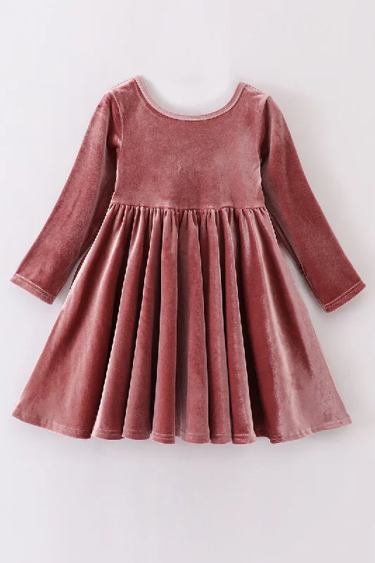 Holiday Sale Premium Champagne velvet twirl dress
