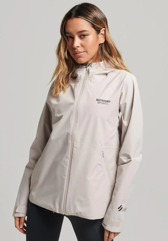 Bargain Blast Superdry Womens Sport Waterproof Jacket, Chateau Grey