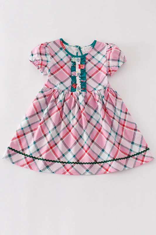 Super Bargain Platinum Pink plaid dress