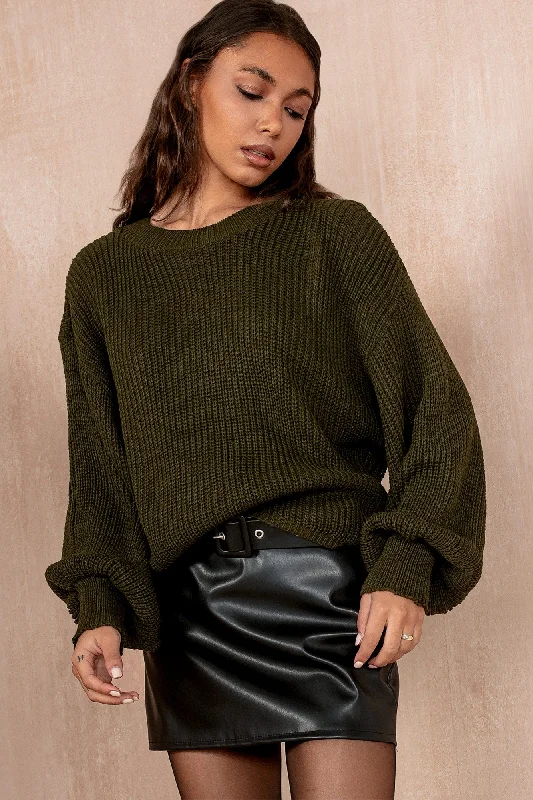 Deal Alert Mandy Khaki Knit Jumper