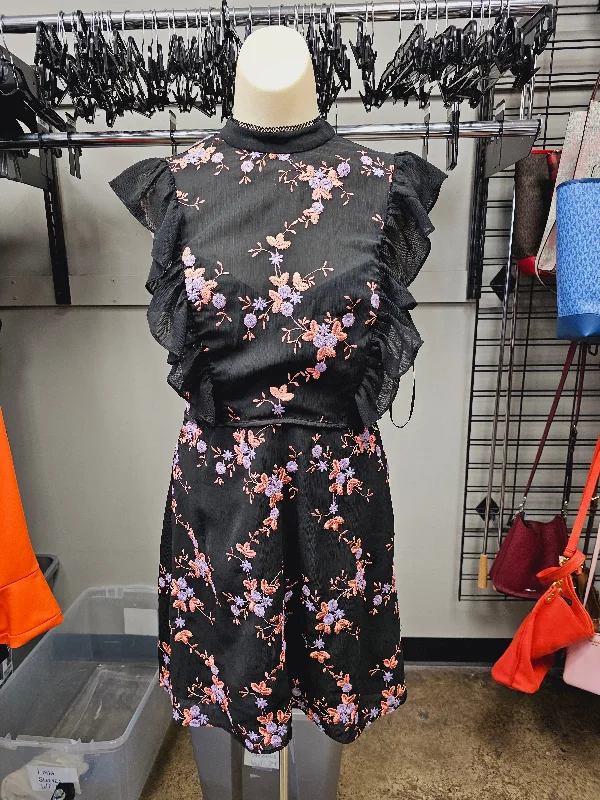 Exclusive Savings Floral Print Dress Casual Short Cma, Size S