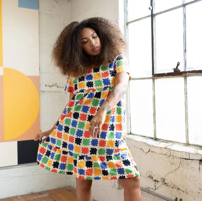 Exclusive Deal Billie Dress - Abstract Checkered Cream