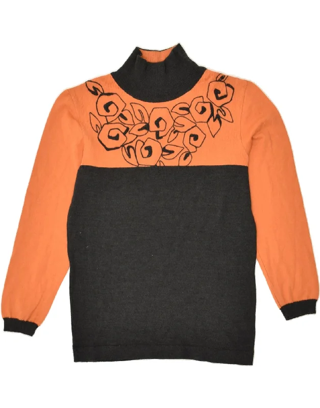 Deal Zone VINTAGE Womens Turtle Neck Jumper Sweater UK 12 Medium Black