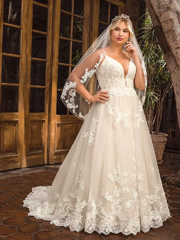 Act Fast Casablanca Beloved BL286 Delilah Size 16 Lace A Line Wedding Dress Bridal Gown