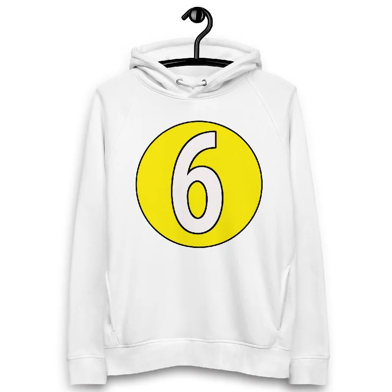 Unisex pullover hoodie: White on Yellow 6