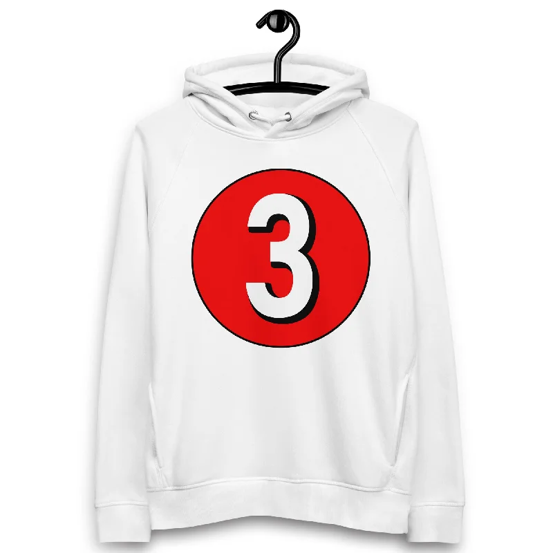 Super Sale Unisex pullover hoodie: White on Red 3