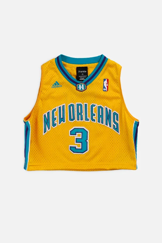Closeout Rework New Orleans Hornets NBA Crop Jersey - XS