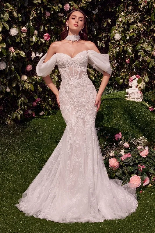 Act Now Ladivine WL031 Lace Corset Mermaid Wedding Dress off the Shoulder Bridal Gown Choker Act Now Ladivine WL031 Lace Corset Mermaid Wedding Dress off the Shoulder Bridal Gown Choker