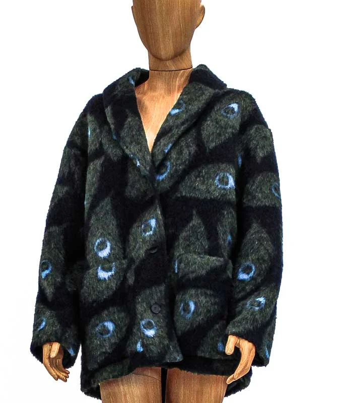 Weekend Flash Sale Printed Front Pocket Peacoat