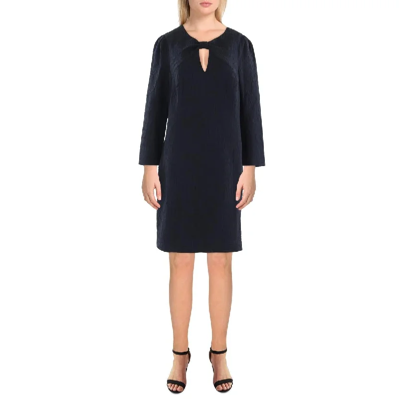 Womens Jacquard Mini Sheath Dress