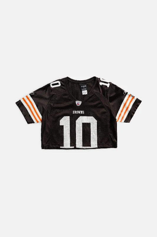Online Only Rework Crop Cleveland Browns NFL Jersey - S