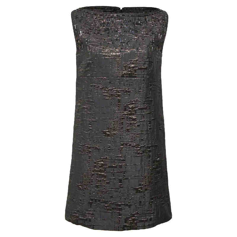 Dsquared2 Mini Embellished Shift Dress in Black Polyester