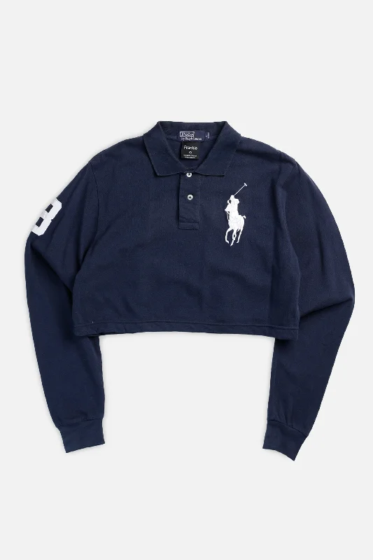Final Clearance Rework Cropped Rugby Shirt - M