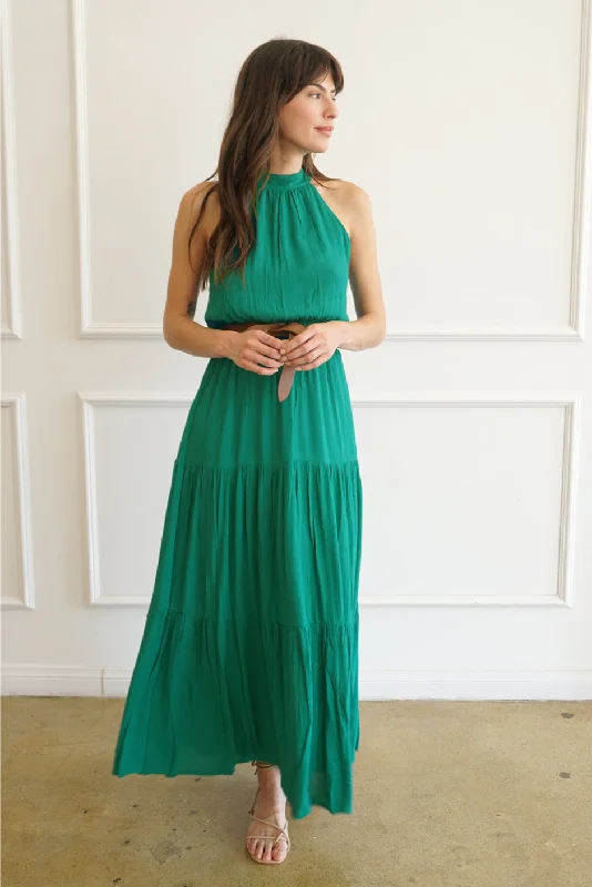Extra Discounts Gia Maxi Dress In Emerald Green
