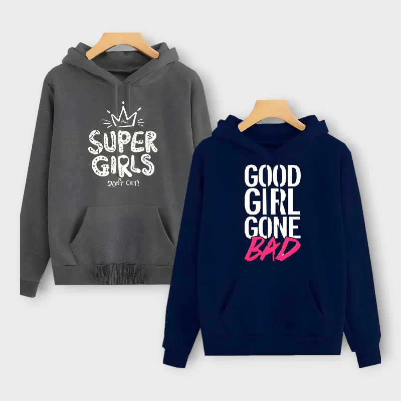 Exclusive Access Pack Of 2 Winter Hoodie Printed For Women's