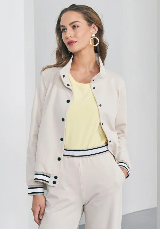 Naya Sporty Rib Trim Jacket, Beige