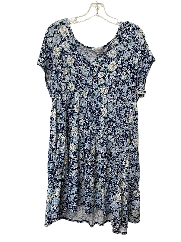 Early Bird Discount Floral Print Dress Casual Midi Clothes Mentor, Size 2x