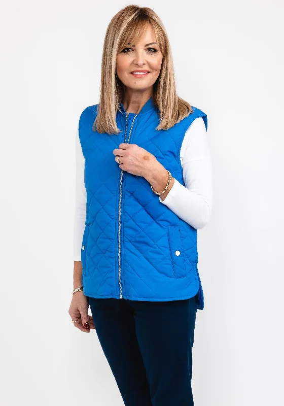 Bargain Blast b.young Canna Quilted Short Gilet, Blue
