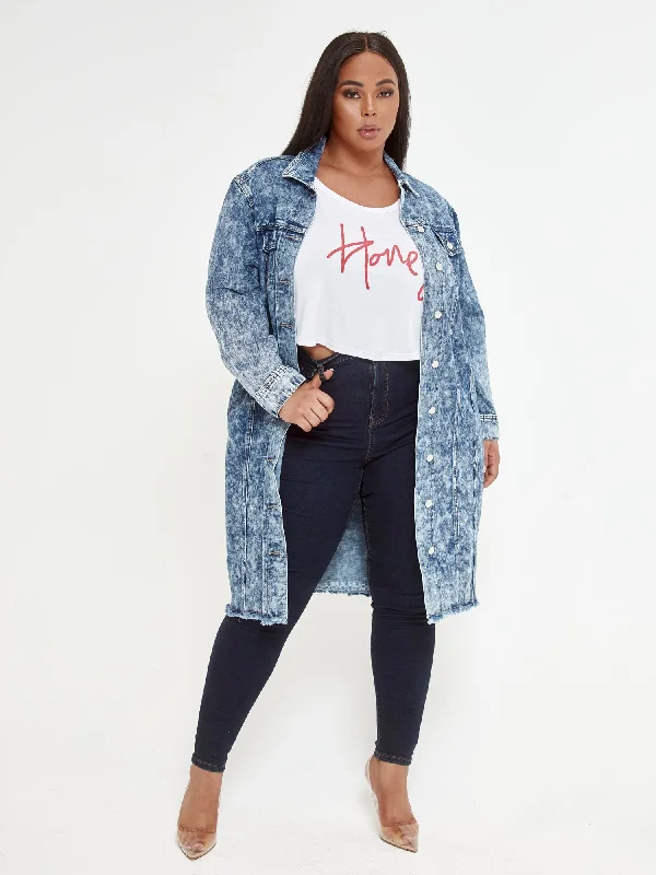 Bargain Prices Cara Tie Dye Maxi Trucker Jacket