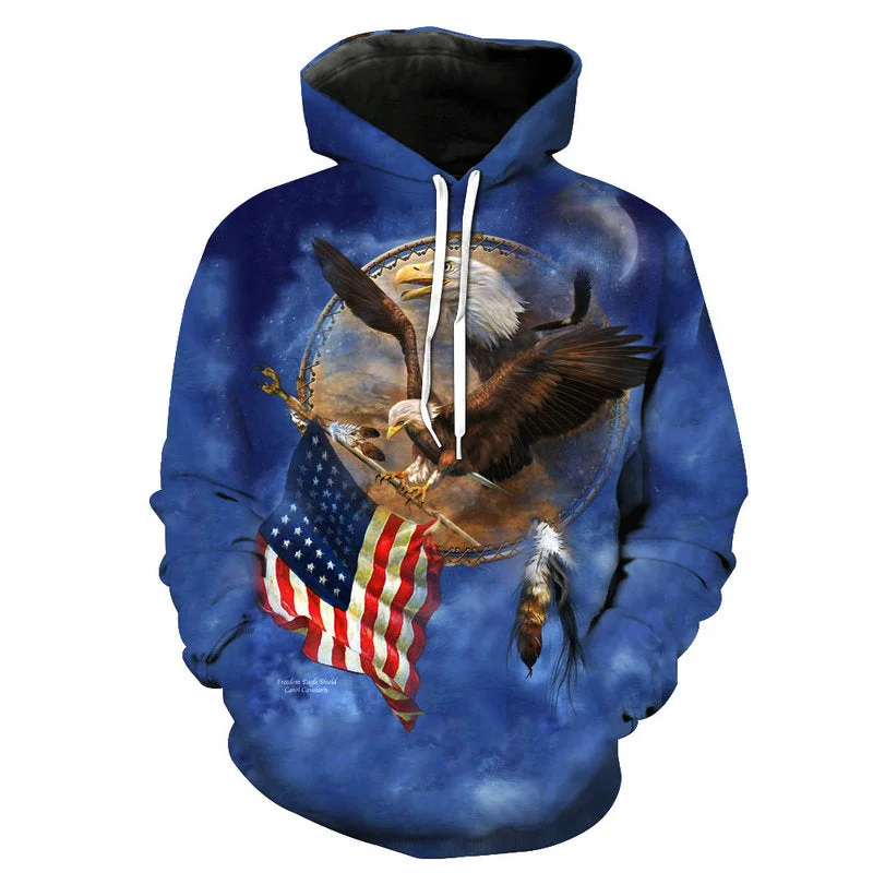 Value Deals American Eagle Flag Bearer Hoodie