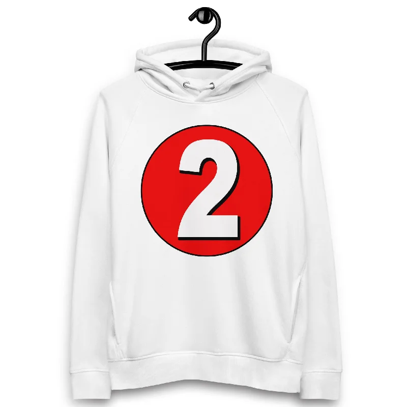 Low Prices Unisex pullover hoodie: White on Red 2