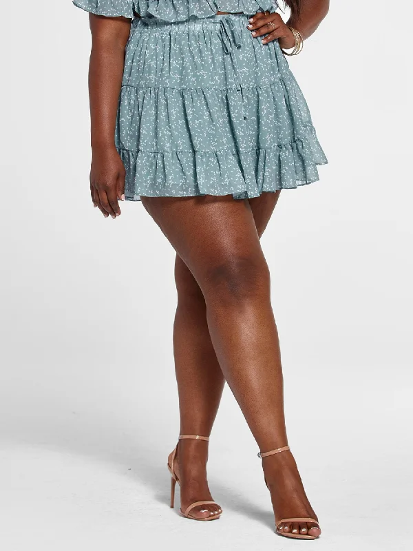 Final Markdown Julia Floral Print Tiered Mini Skirt