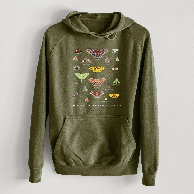 Deep Discounts Moths of North America  - Mid-Weight Unisex Vintage 100% Cotton Hoodie