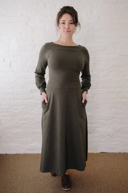 Super Sale Simone Dress in Olive Knit