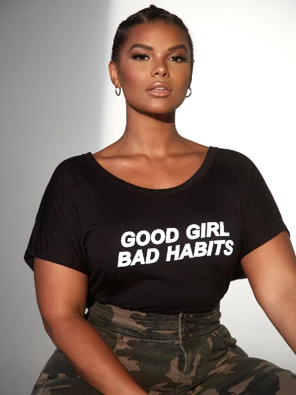 Deal of the Day Good Girl Bad Habits Laser Tee