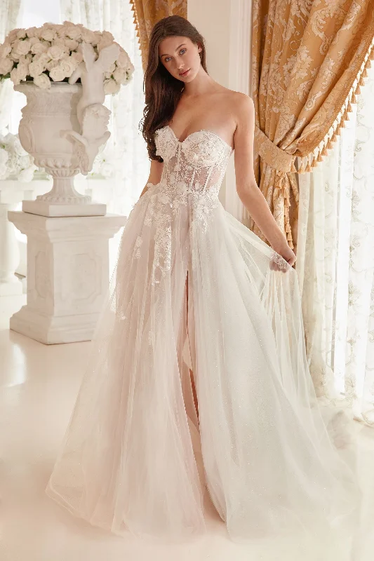 Price Rollback Andrea and Leo Couture A1089W Strapless Lace Wedding Dress