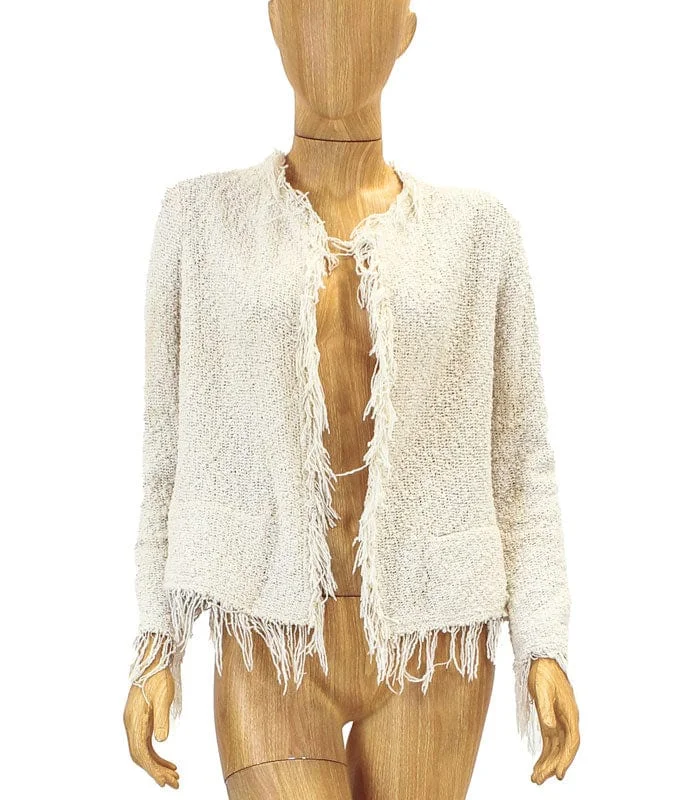 New Markdowns Knitted Fringe Blazer