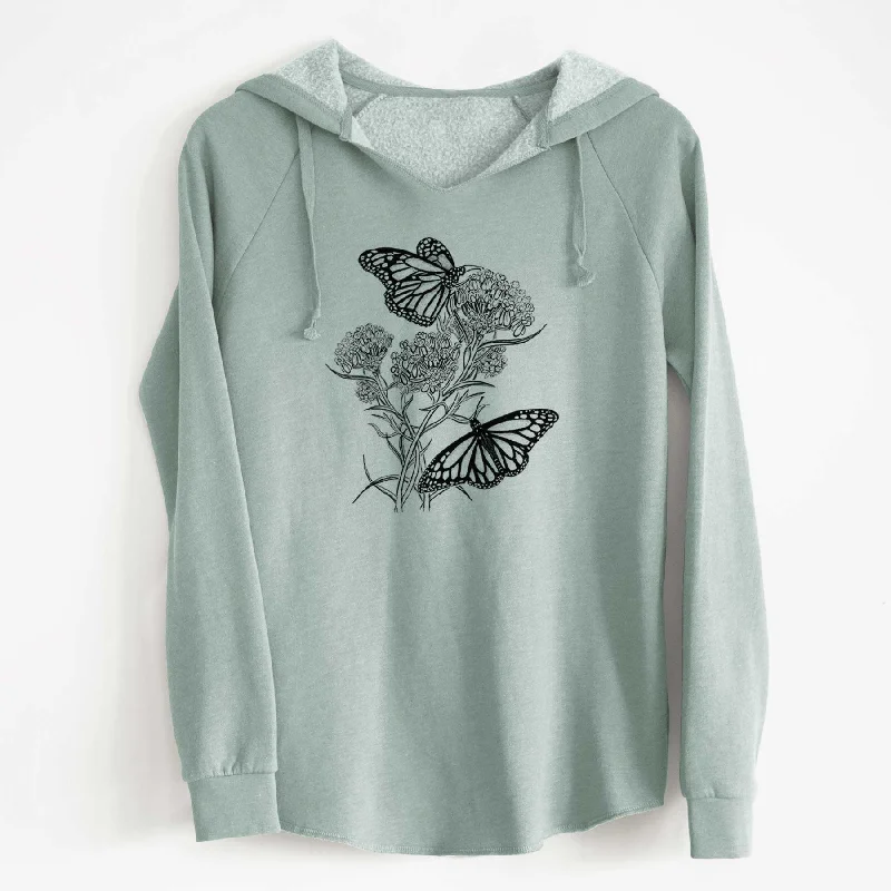 Shop and Save Narrowleaf Milkweed with Monarchs - Cali Wave Hooded Sweatshirt