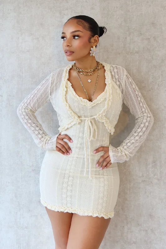 Now or Never Rafaela Lace Dress with Cardigan SET