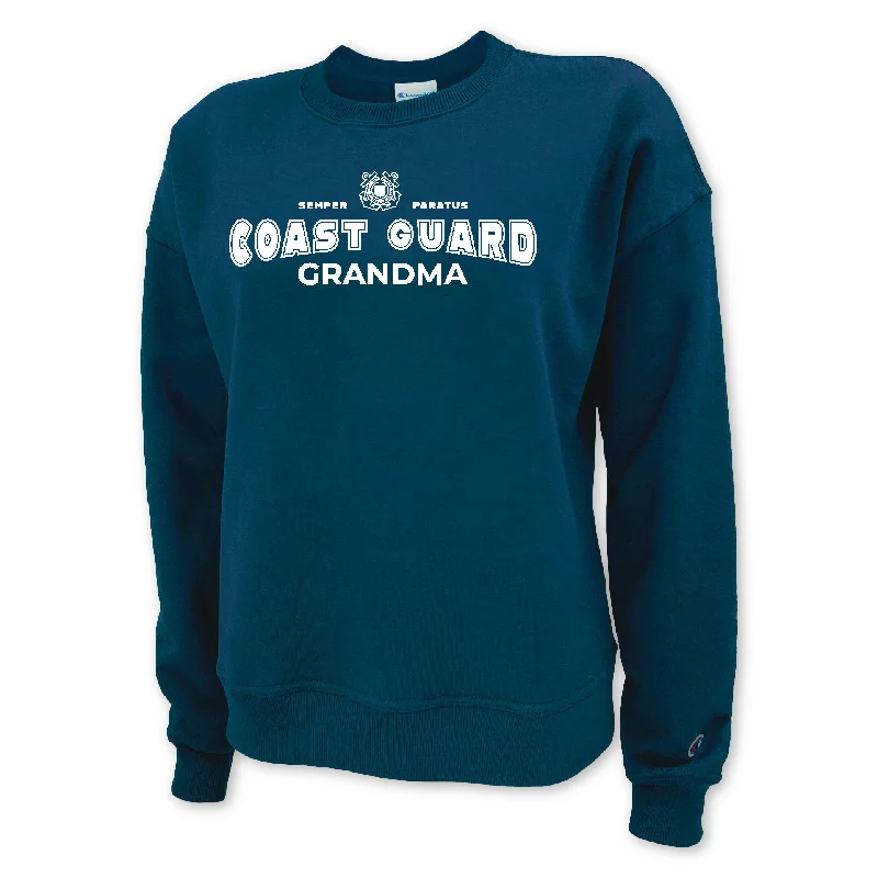Epic Deals Coast Guard Champion Grandma Ladies Crewneck (Navy)