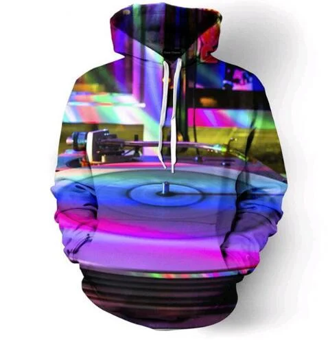 Extra Savings Rainbow Record Player Hoodie