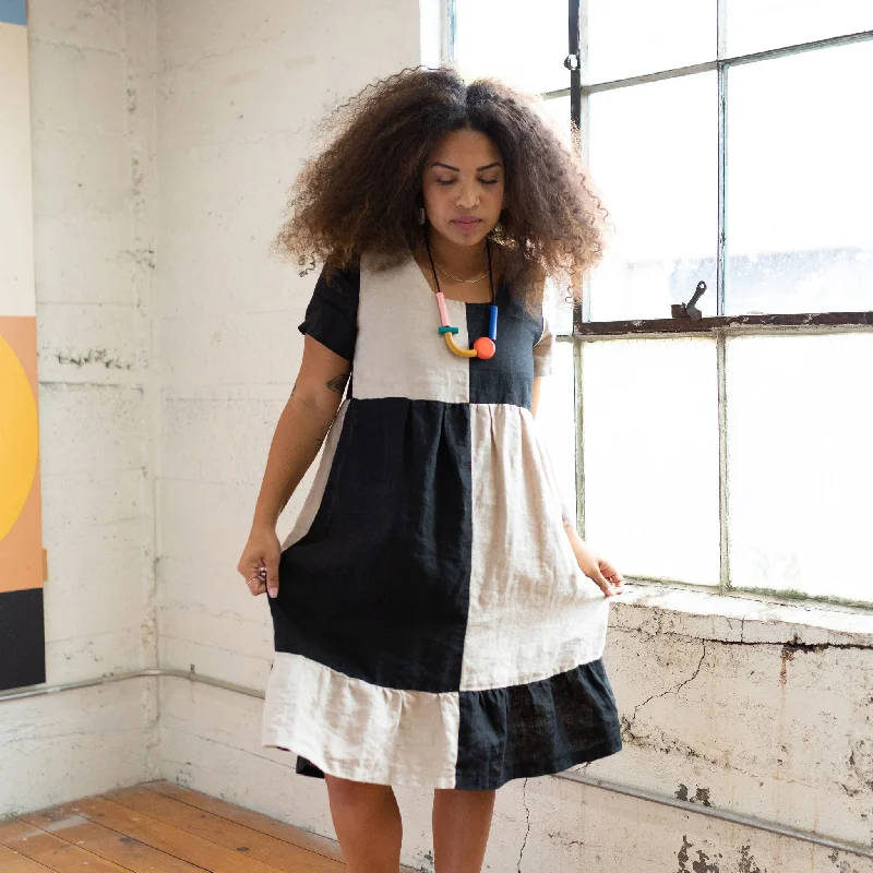 Special Discount Quilted Billie Dress - B/W