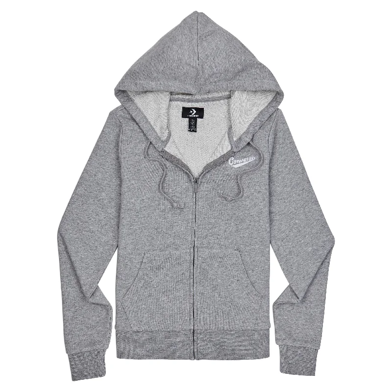 Converse Women's Star Chevron Nova Full Zipped Hoody Grey