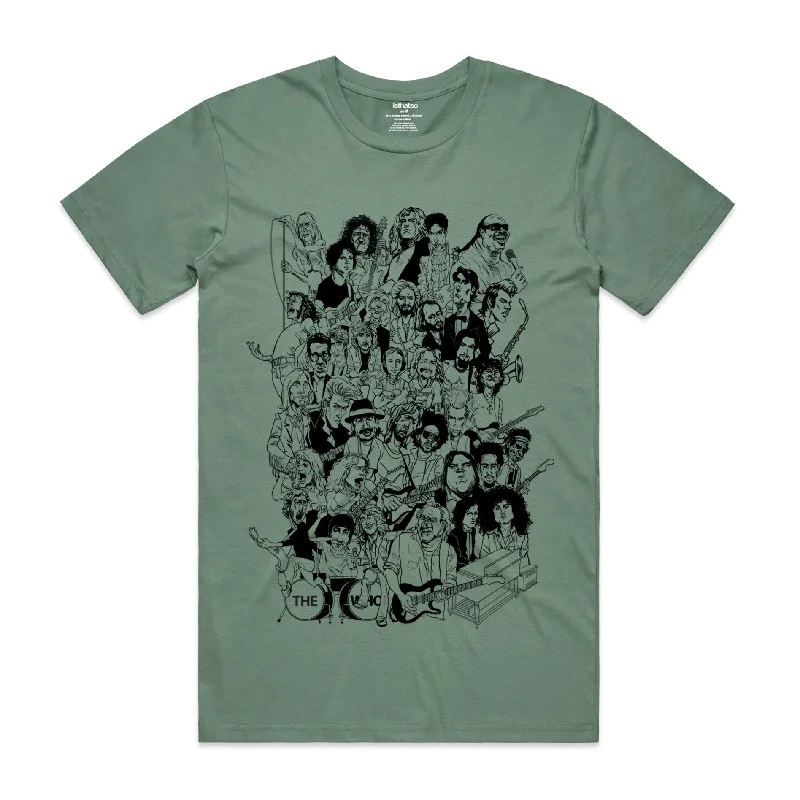 TIME-Limited Offer Isthatso Cotton Graphic T Shirt - Rockstars 2 - Sage Green