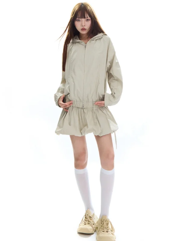 Major Savings Loose Cropped Jacket Skirt Set