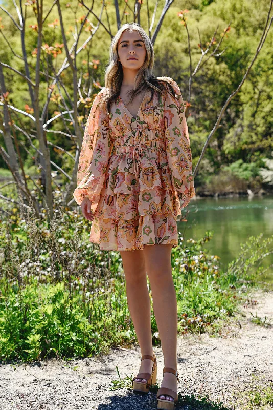 Bonus Savings Gold Garden Metallic Mini Dress