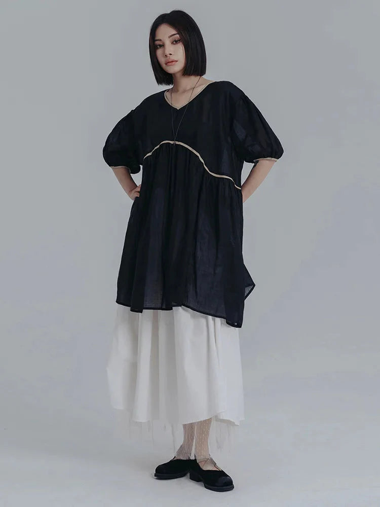 Overstock Sale Misato Puff Sleeve Dress