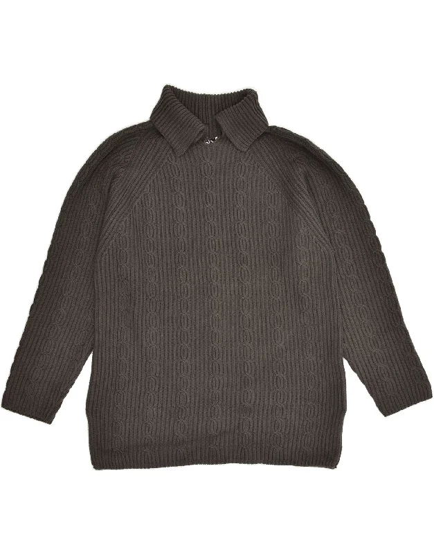 Deep Discounts VINTAGE Womens Polo Neck Jumper Sweater EU 36 Small Grey