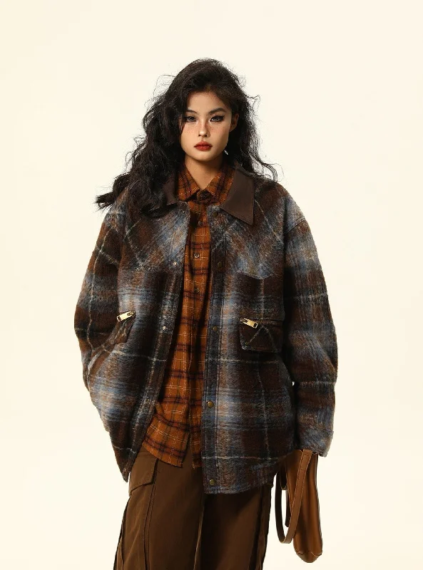 Weekend Deal Plaid Wool Shirt Jacket/Shacket