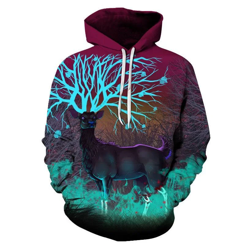 Time-Limited Offer Deer Forest Antlers Hoodie